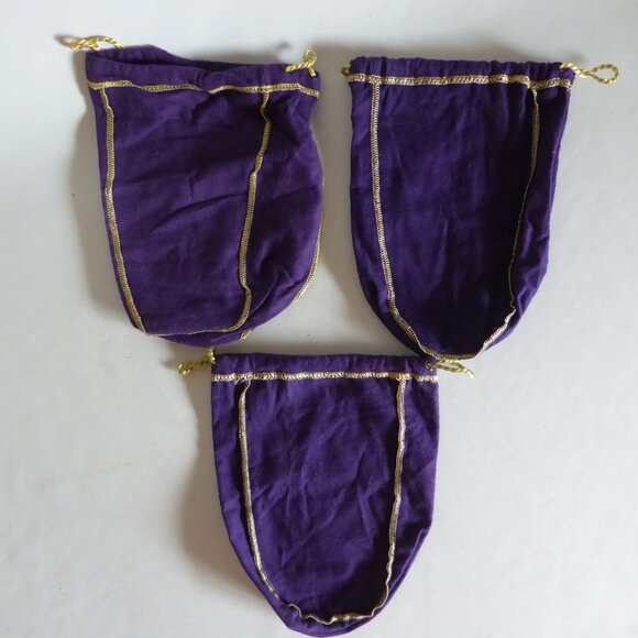 3 CROWN ROYAL FELT DRAWSTRING BAGS - Picture 2 of 2